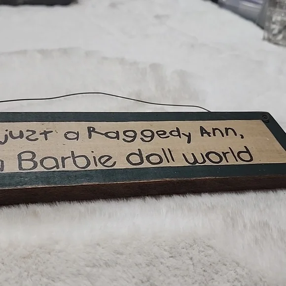 PRIMITIVE  WOOD  WALL / DOOR HANGING. - Picture 3 of 4